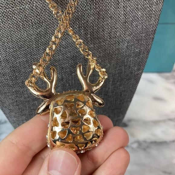 Betsey Johnson Rudolph Bling Necklace - Picture 4 of 5